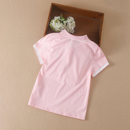 Mädchen T-Shirts neue Sommer Kurzarm Baumwolle Top Freizeit hemd Kinder kleidung hochwertige T-Shirt für 5-12 Jahre