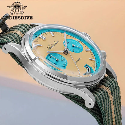 Herren-Chronograph mit Nylonarmband und Bubble-Mirror-Glas