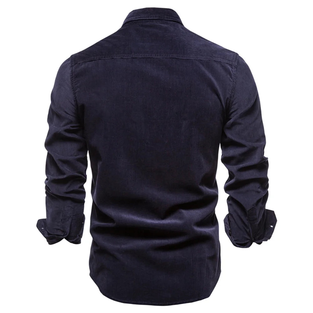 Herren Business Casual Hemd aus 100 Prozent Baumwolle im einfarbigen Slim Fit