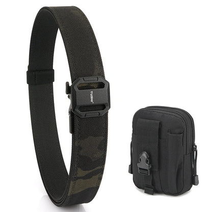 Herren-Taktikgürtel aus robustem Nylon mit Zinklegierungs-Schnalle, IPSC geeignet