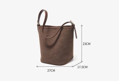Damen Umhängetasche aus Wildleder 2-in-1 im Retro Stil Crossbody