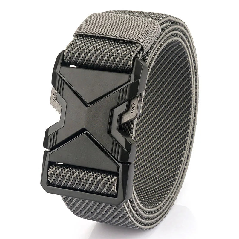 Herren-Taktischer Gürtel aus Nylon mit Elastischem Band und Schnellverschluss 3,8 cm Breite