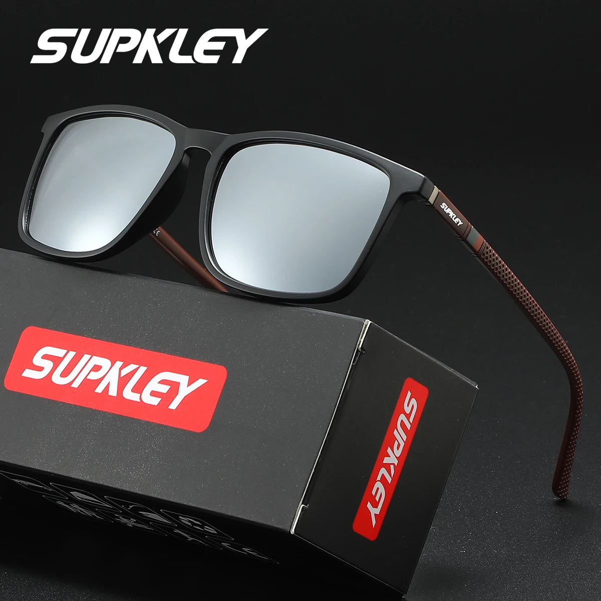 Sonnenbrille quadratisch klassisch polarisiert PC UV400 Sport Unisex