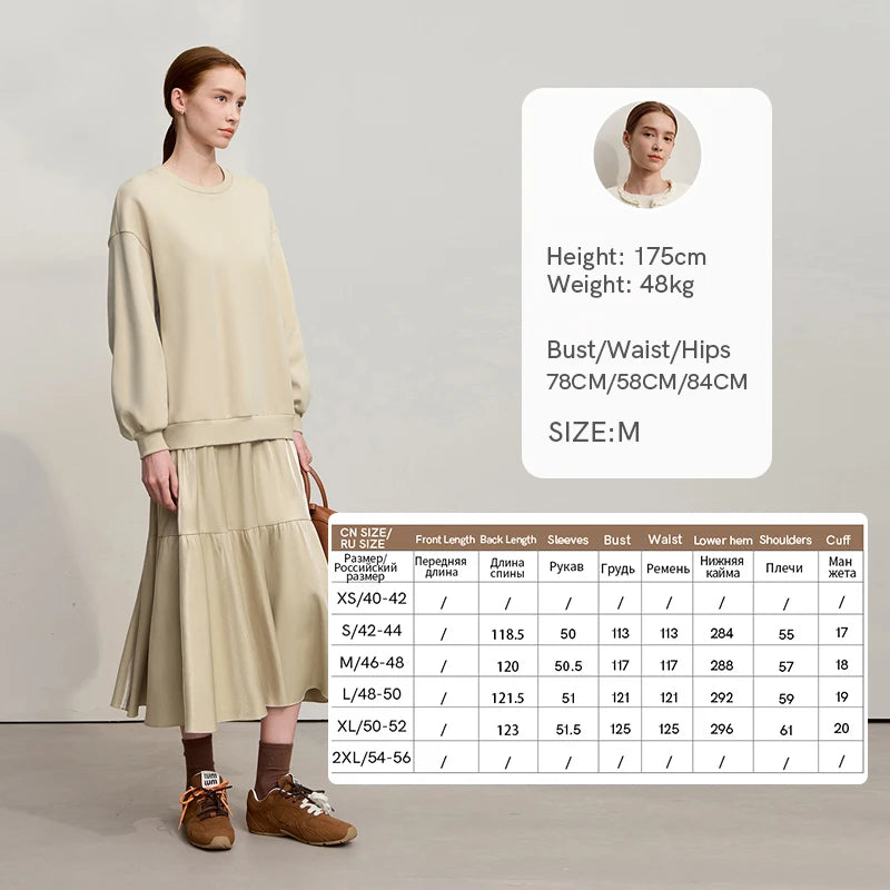 Stylisches Damen Strickkleid Mit Patchwork Warm Und Bequem