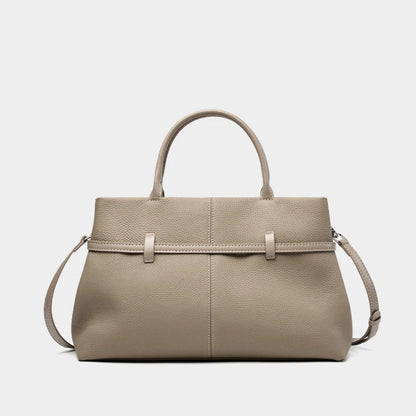 Leder-Top-Handle Tote | Vollnarbenleder Silberbeschläge
