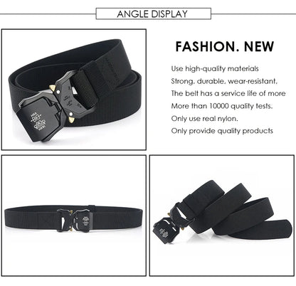 Unisex-Gürtel Schnellverschluss aus Nylon Elastisch 3,8 cm Breite Robuste Verarbeitung Alltagstauglich
