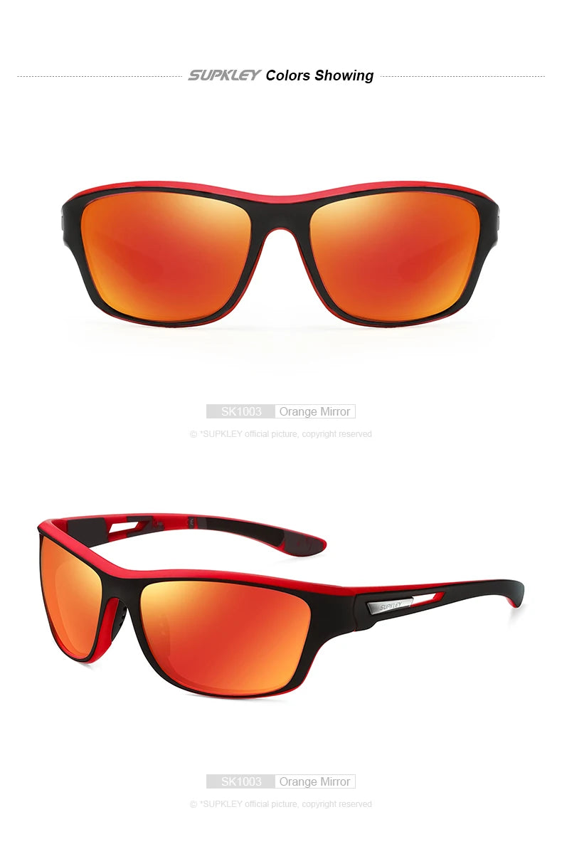 Sonnenbrille Sport polarisiert bunt UV400 Spiegel Bergsteiger Herren