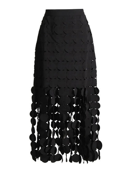Ärmellose Damen-Denim-Weste mit unregelmäßigem Schnitt und Patchwork-Applikationen im Vintage-Stil