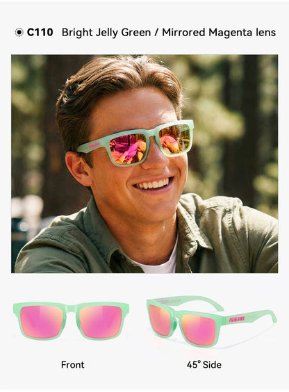Sonnenbrille polarisiert bunt Outdoor Wandern Reißverschlussetui Unisex
