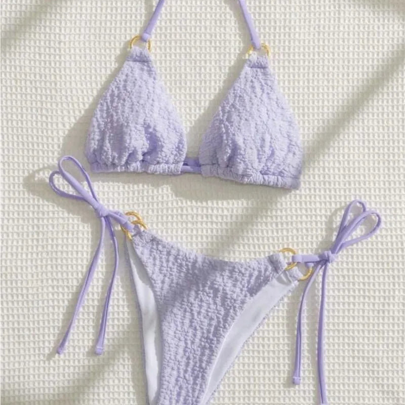 Weißer Push-Up-Bikini im brasilianischen Stil für Damen – ideal für Strand und Pool