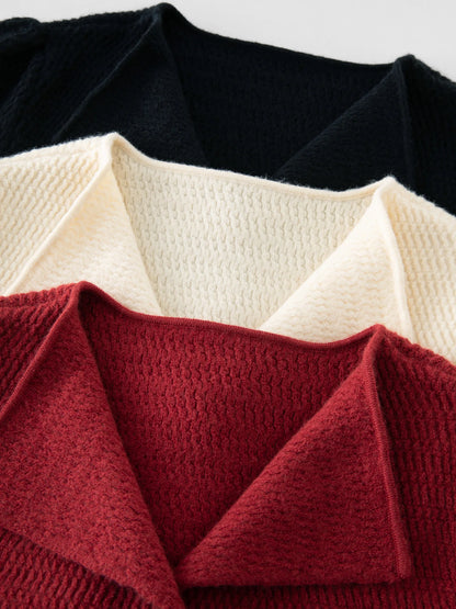 Damen-Sweatshirt mit Print, winterdick, navyblau, lockerer Pullover mit Rundhalsausschnitt und überschnittenen Ärmeln in Rot.