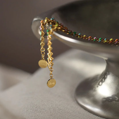 Damen-Armband mit Öltropfen-Glücksscheibe