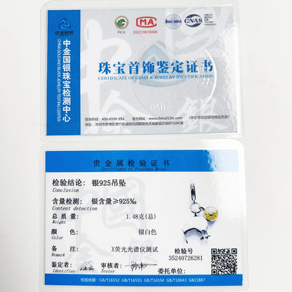 Damen-Charm-Anhänger Kiwi und Vogel süß aus Sterlingsilber