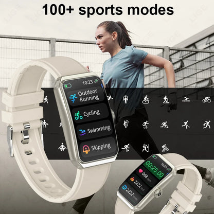 LIGE Neue Mode 1,47 Zoll 3D Gebogene Bildschirm Smart Uhr Bluetooth Anruf 100 + Sport Schlaf Überwachung Smartwatch Für Männer frauen