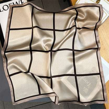 Damen Seidenschal quadratisch 70cm Halstuch Bandana Hijab Pashmina N
