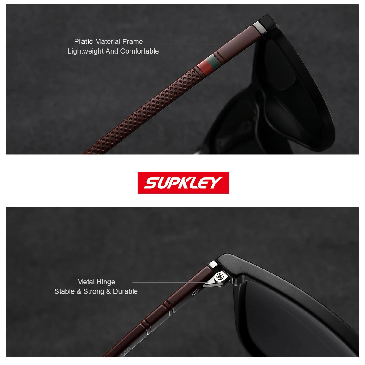 Sonnenbrille Sport polarisiert leicht quadratisch UV400 Herren
