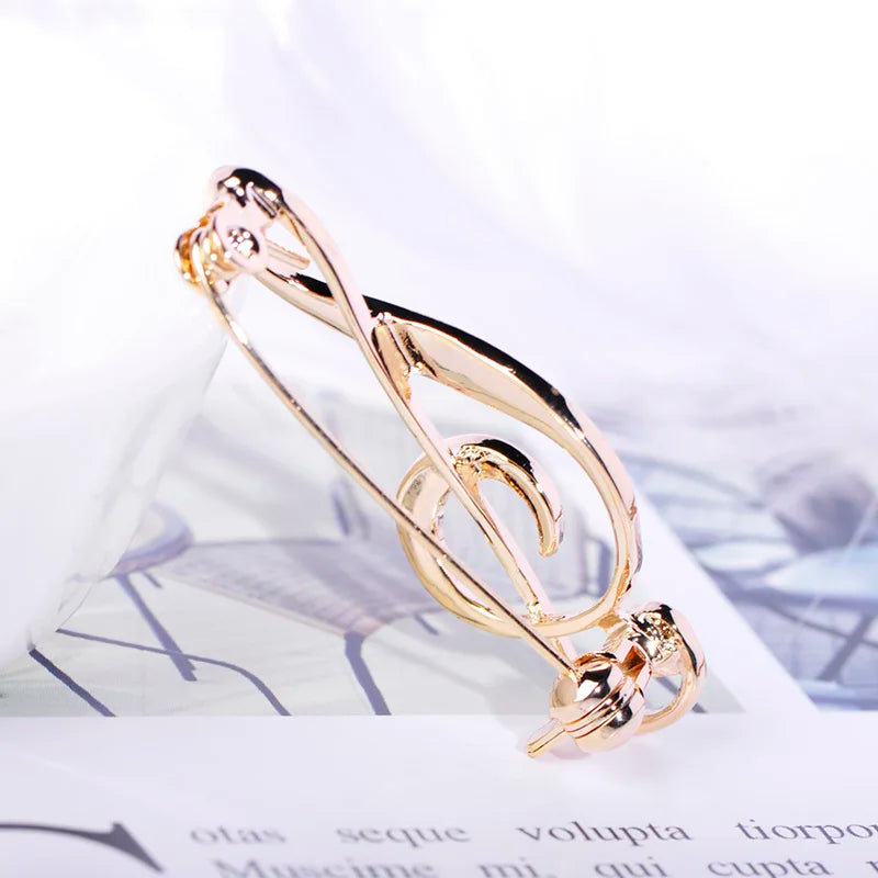 Brosche Musiknote Emaille Gold Symbol Kleidung Schal Abzeichen Damen