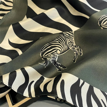 Damen Seidenschal quadratisch 70cm Halstuch Bandana Hijab Pashmina