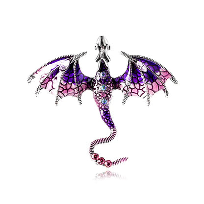 Brosche Drache Emaille Tier Casual Schnalle Party Corsage Unisex