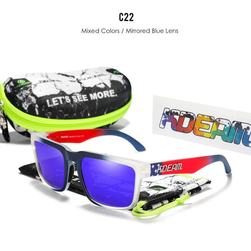 Sonnenbrille quadratisch polarisiert 37 Farben UV400 lässig Outdoor Unisex