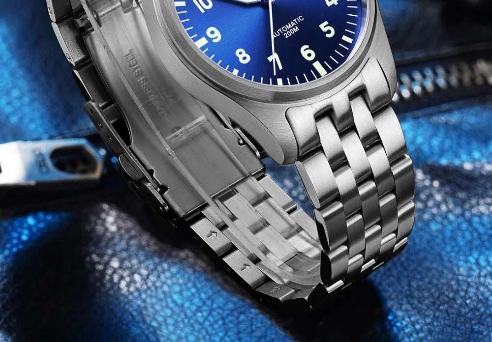 Herren-Taucheruhr mit C3-Leuchtmasse und NH35A-Automatikwerk