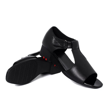 Damen Gladiator Sandalen Echtes Leder Fischmaul