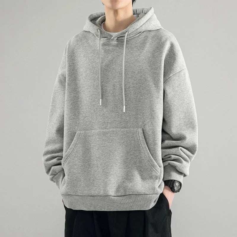 Herren-Strickpullover mit Rundhalsausschnitt und langen Ärmeln – warmer, dicker Fleecestoff im koreanischen Chic mit Fransen, ideal für den Herbst