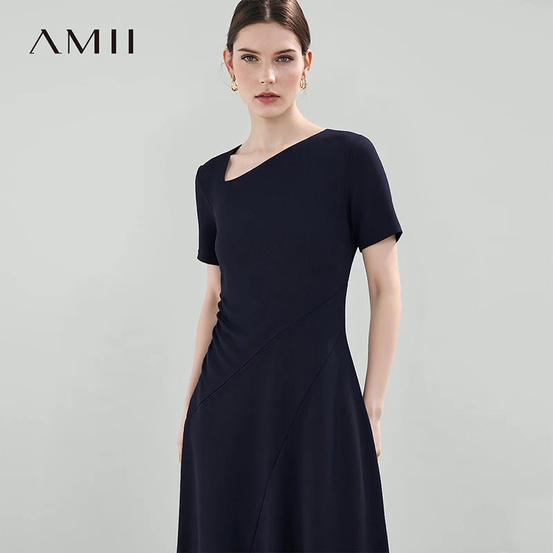 Elegantes Midikleid Für Damen Mit Raffung Und V-Ausschnitt