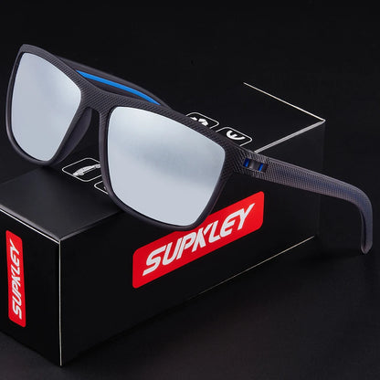 Sonnenbrille Sport Rechteck TR90 polarisiert UV400 Spiegel Herren