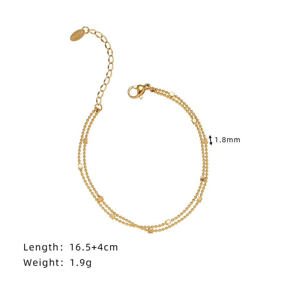 Damen-Kettenarmband doppellagig aus Titanstahl