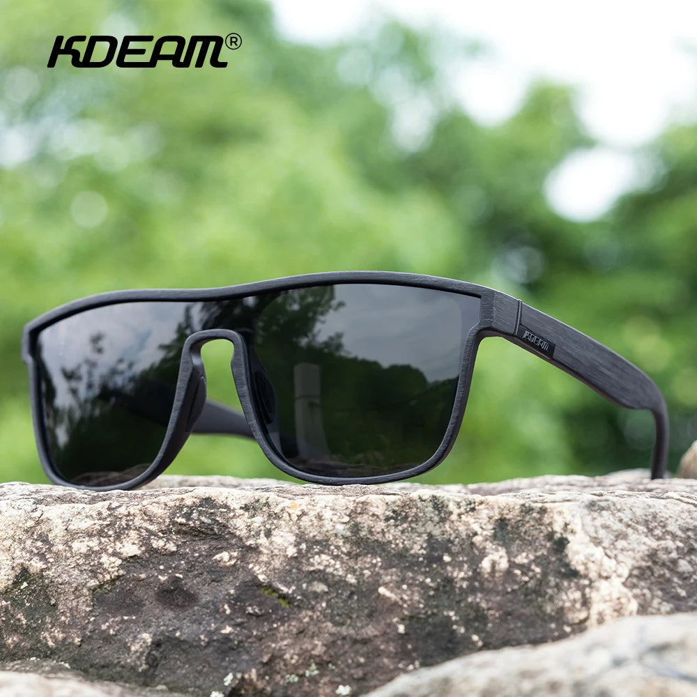 Sonnenbrille übergroß Einteiler polarisiert 153mm gebürstet Herren
