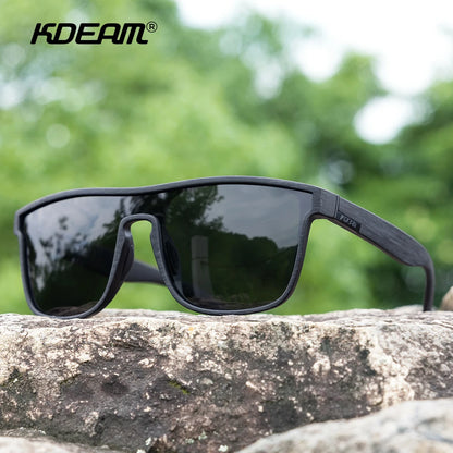Sonnenbrille übergroß Einteiler polarisiert 153mm gebürstet Herren