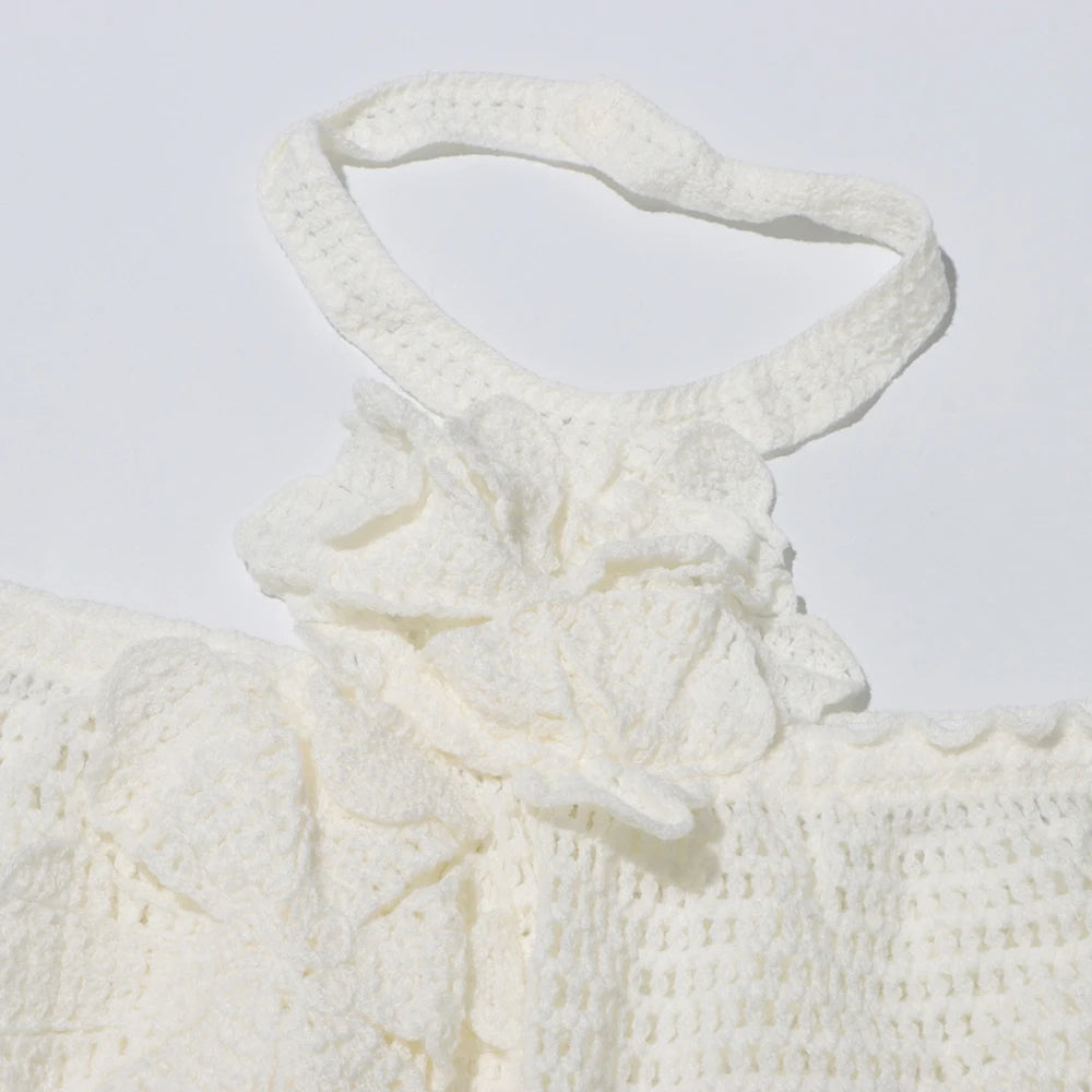 Eleganter Damen-Minirock mit Patchwork-Design, Rüschen und hohem Bund – figurbetont und modisch.