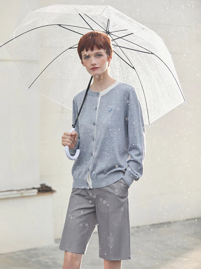 Damen Shorts im minimalistischen Stil mit hoher Taille und lässiger Passform