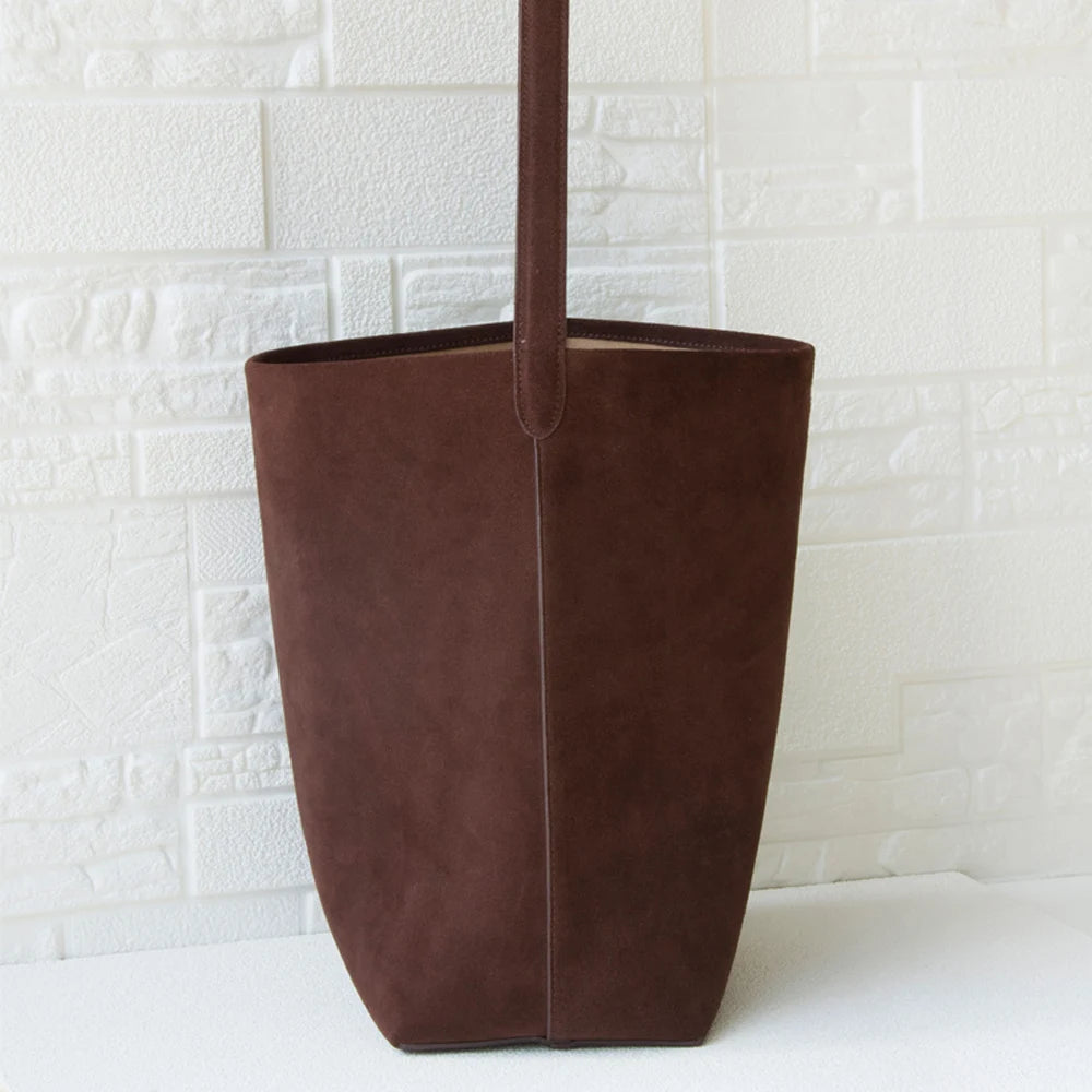 Top Layer Suede Bucket Tote | Große Tasche Aus Kuhleder
