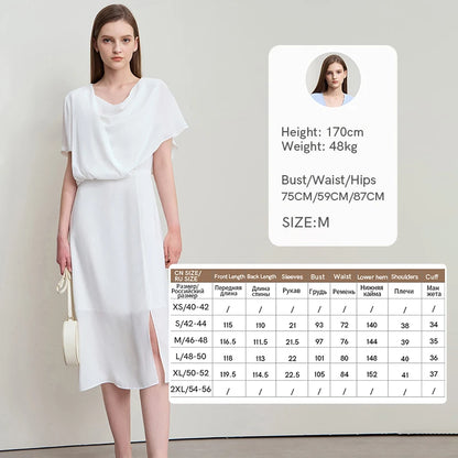 Zeitloses Bürokleid Für Damen Mit Schwingkragen Und Bequemem Sitz