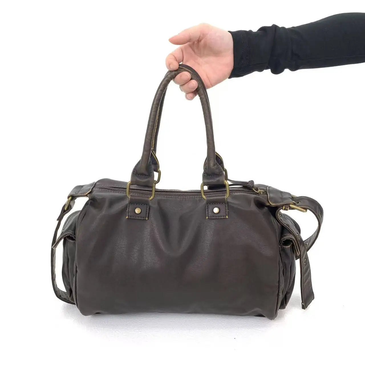 Damen-Handtasche Top-Handle aus PU-Leder mit Tassel-Design und Mehrfachfächern für Abendtaschen geeignet