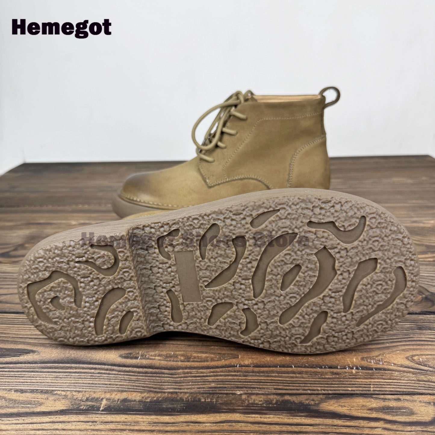 Vintage Lace-Up Shoes Men's Leather Casual Shoes British Style Breathable Cowhide Soft Sole Soft Shoes High-Top Men's Shoes