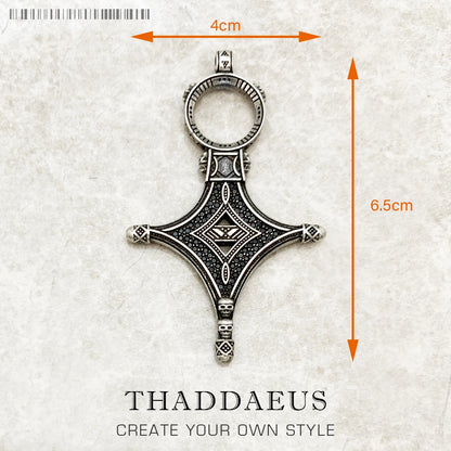 Damen-Charm-Anhänger Kreuz und Krone majestätisch II aus Sterlingsilber