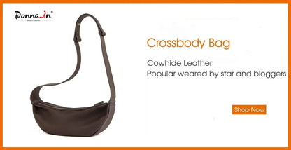 Kalbsleder Hobo-Schultertasche Damen Crossbody
