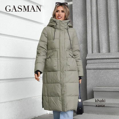 Mittellanger Damen-Trenchcoat mit Gürtel und Kapuze – Plus Size Windbreaker in Unifarben mit Reißverschluss