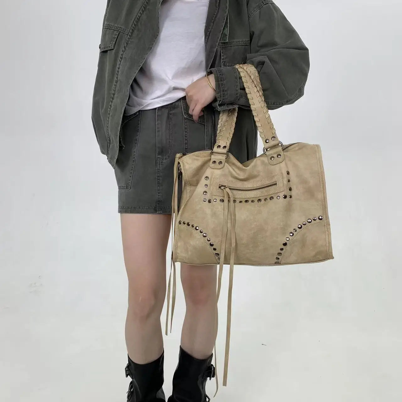 Damen-Tote Tasche Große Kapazität Aus Weichem PU-Leder Ideal für Alltag Reisen und Freizeit