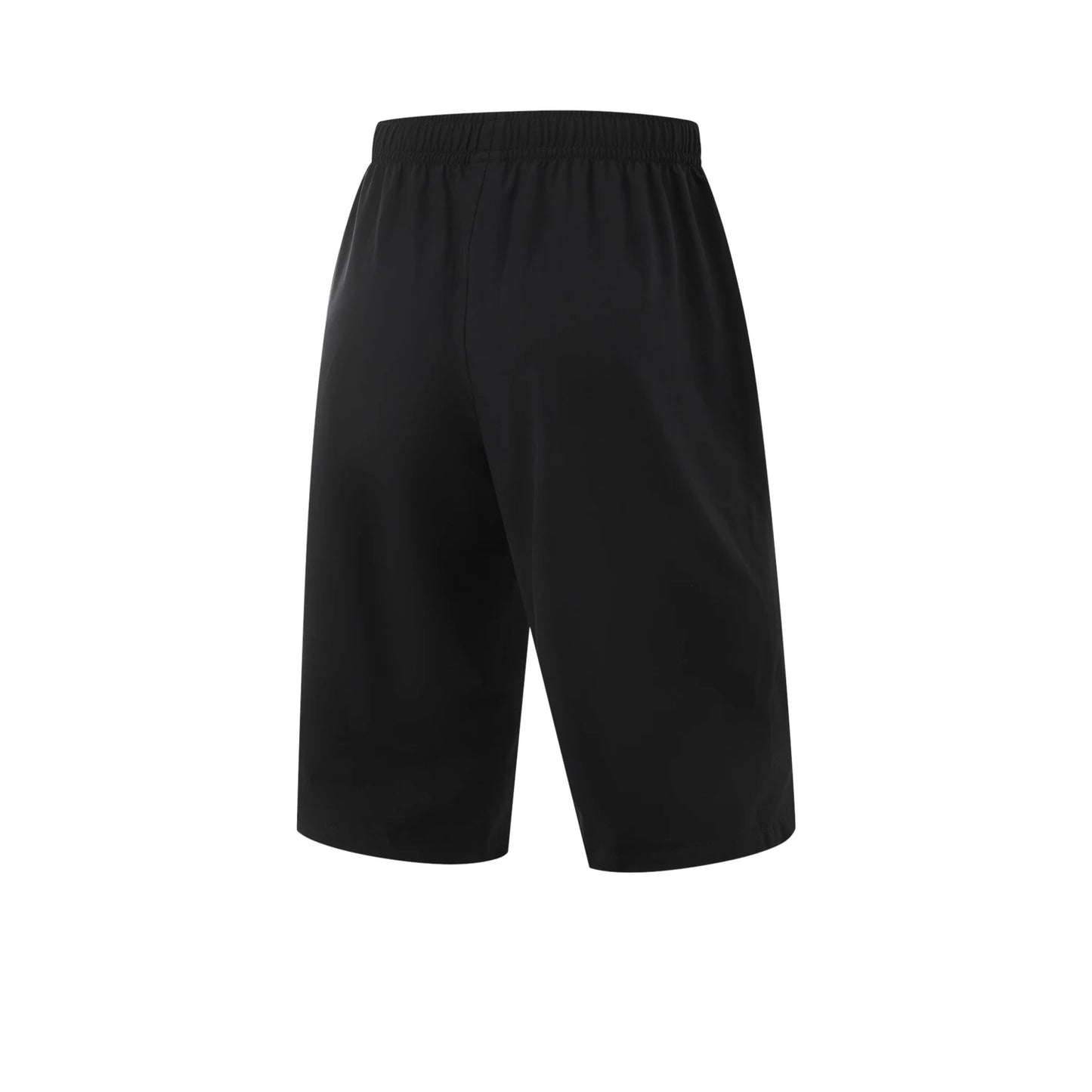Trainingshorts für Herren, schwarze Kurzhose mit elastischem Bund