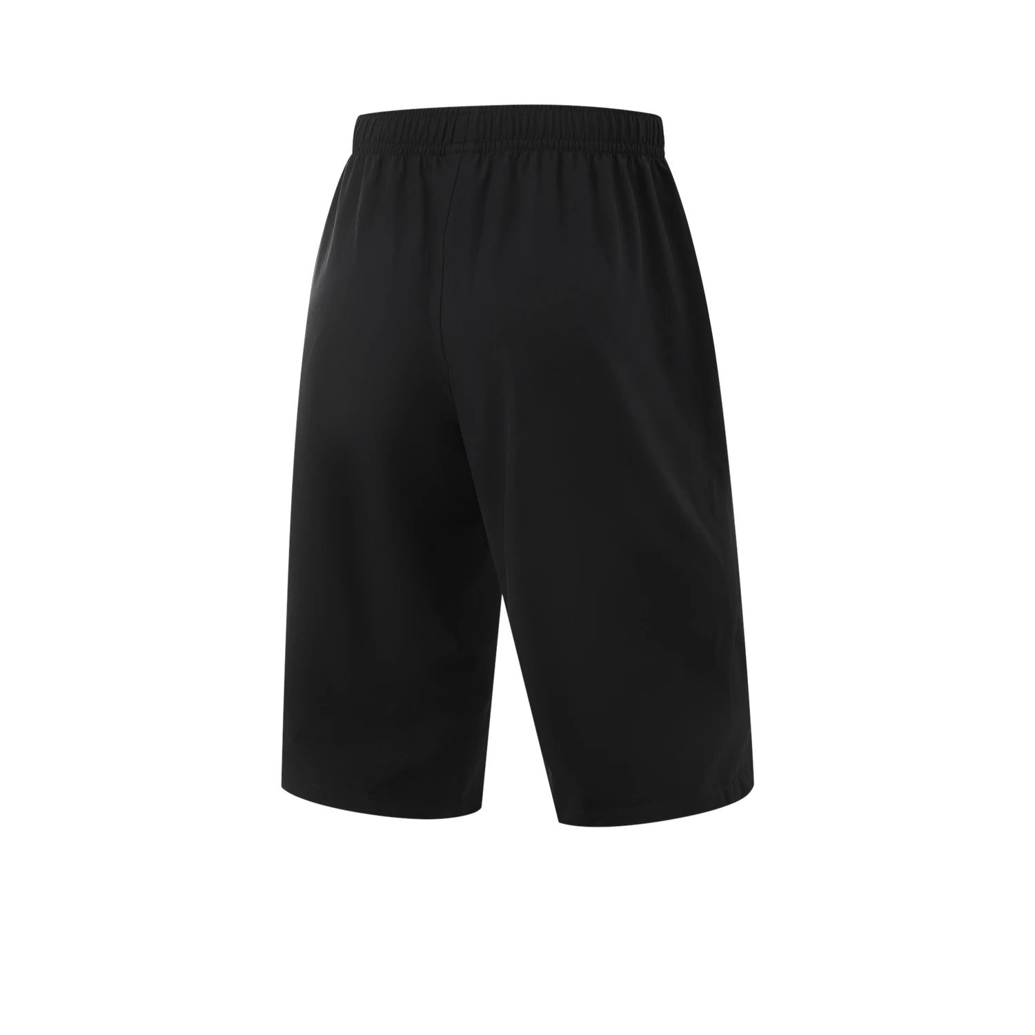 Trainingshorts für Herren, schwarze Kurzhose mit elastischem Bund