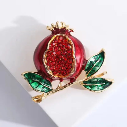 Brosche Blume Emaille Strass Anstecknadel vielseitig Damen