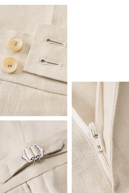 Eleganter Herrenanzug aus Wolle im Slim-Fit mit Einreiher-Design in Khaki, Braun, Grau und Dunkelblau – ideal für Hochzeiten und festliche Anlässe.