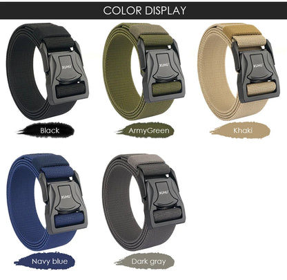 VATLY Elastik-Gürtel Herren 3,8 cm Zink-Schnellverschluss Tactical Outdoor