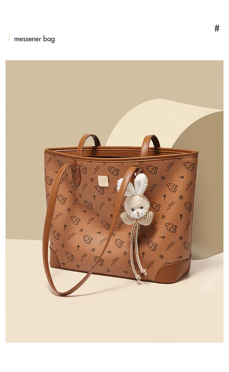 Damen Schultertasche Aus PU-Leder Mit Großer Kapazität Und Alltagslook