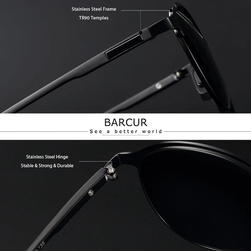 Sonnenbrille Halbrahmen Edelstahl trendig UV400 polarisiert Geschenk