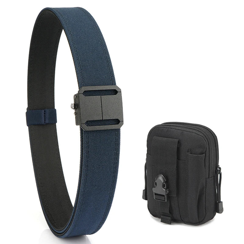 Herren-Taktischer Gürtel mit automatischem Schnallenverschluss aus Nylon Outdoor und Alltag